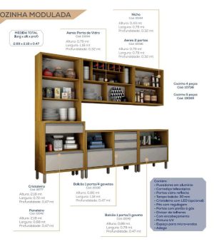 Cozinha Modulada Eduarda Plus