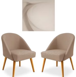 Ki 2 poltronas lua Cor Capuccino